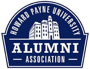 Howard Payne University Alumni Association emblem with a building illustration. | HPU