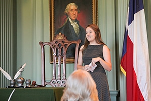 Condra speaking at DAR meeting for web