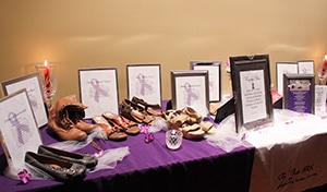 Empty Shoes display