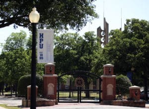 HPU banner gate and towers