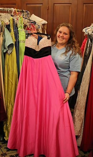 Spruill with prom dress