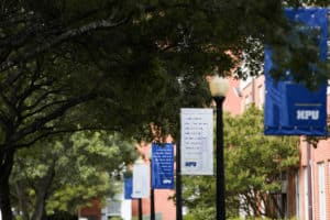 Banners on campus
