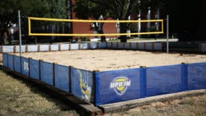 Sand volleyball court photo