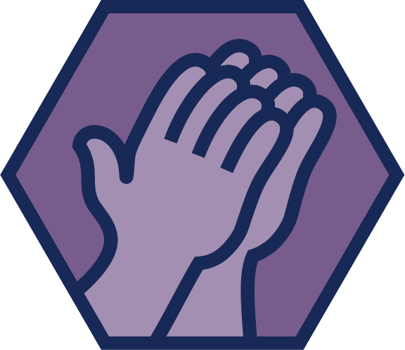 Howard Payne University’s central core value of Centered on Christ is represented by these praying hands.